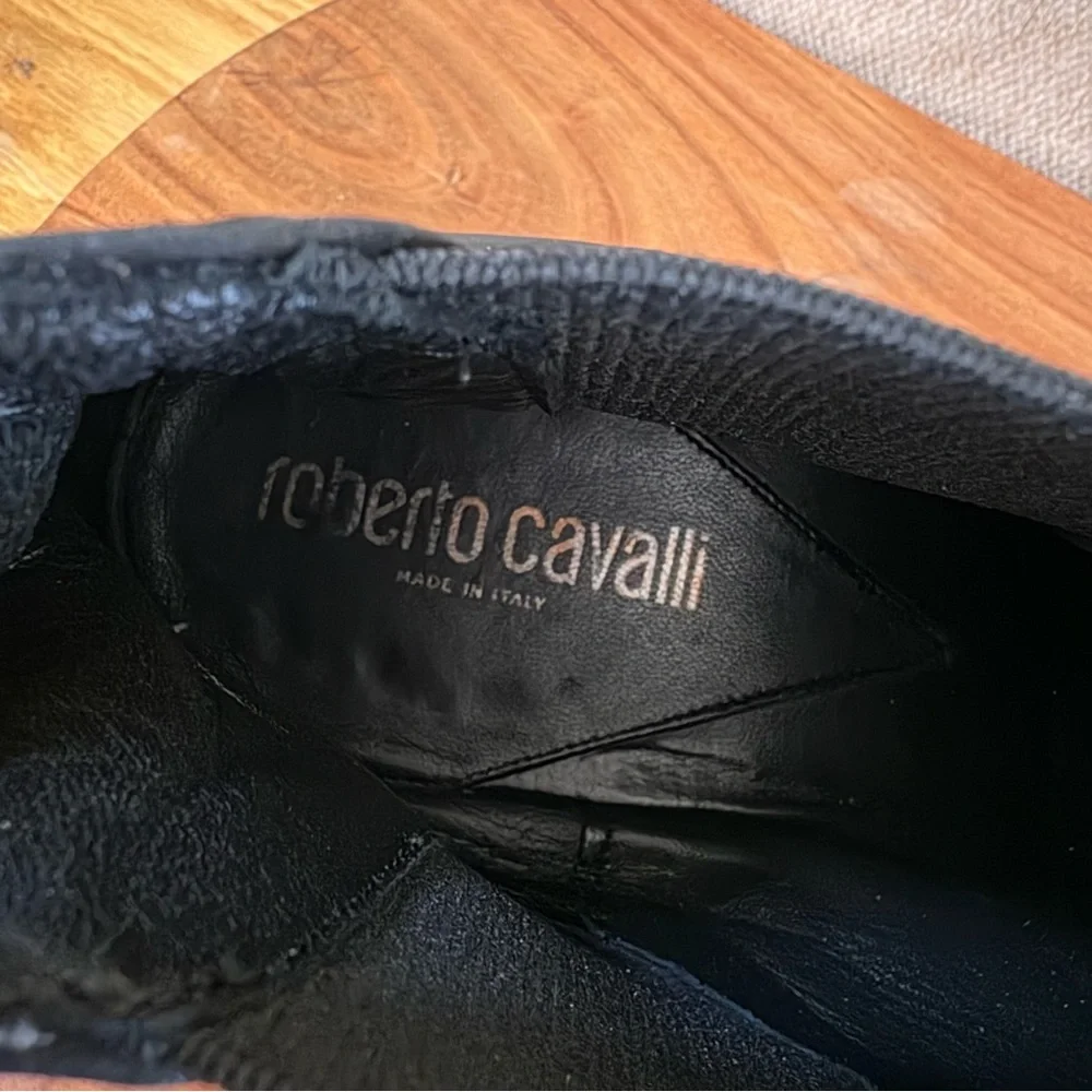 Roberto Cavalli Men’s 45.5 (US 12-12.5) Ankle Chukka Boots Suede Leather Black